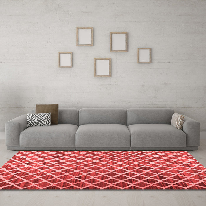 Contemporary Red Washable Rugs