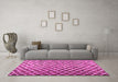 Machine Washable Abstract Pink Contemporary Rug in a Living Room, wshcon1711pnk