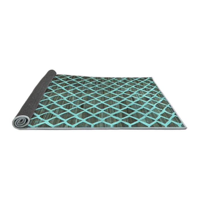 Sideview of Abstract Light Blue Contemporary Rug, con1711lblu