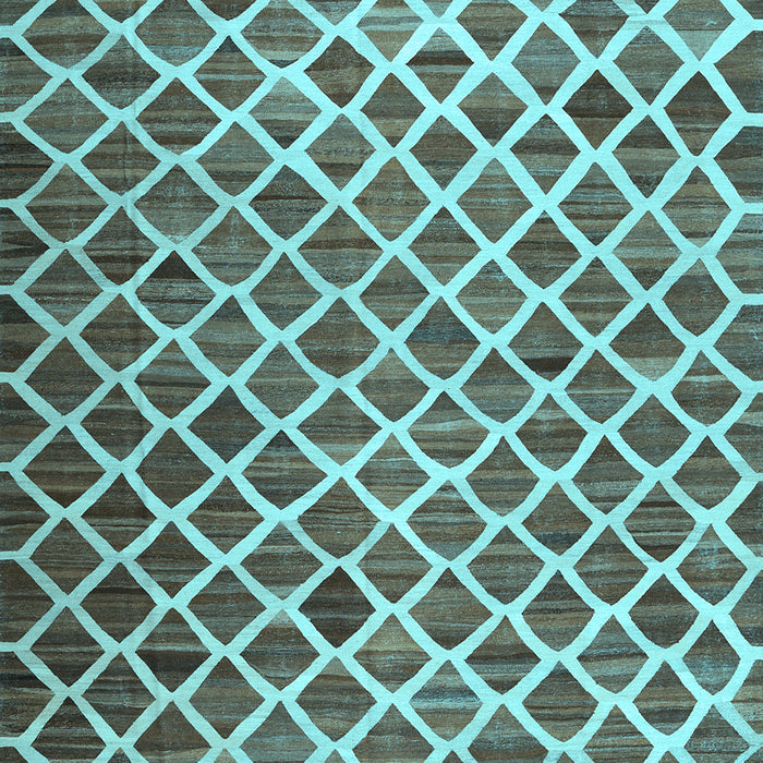 Abstract Light Blue Contemporary Rug, con1711lblu