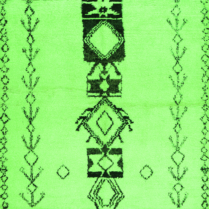 Serging Thickness of Solid Green Modern Rug, con1712grn