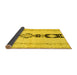 Sideview of Solid Yellow Modern Rug, con1712yw