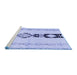 Sideview of Machine Washable Solid Blue Modern Rug, wshcon1712blu