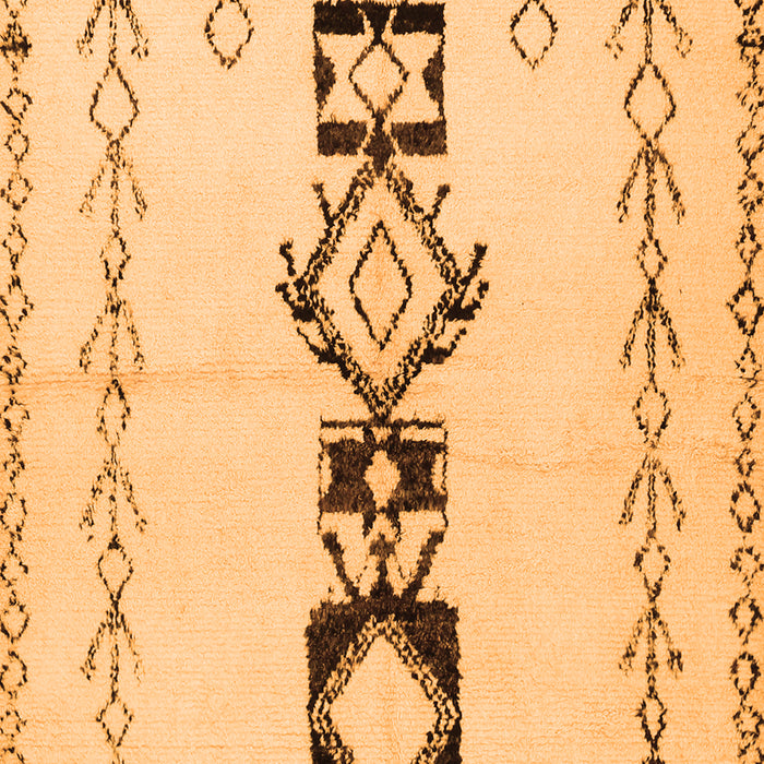 Serging Thickness of Machine Washable Solid Orange Modern Area Rugs, wshcon1712org