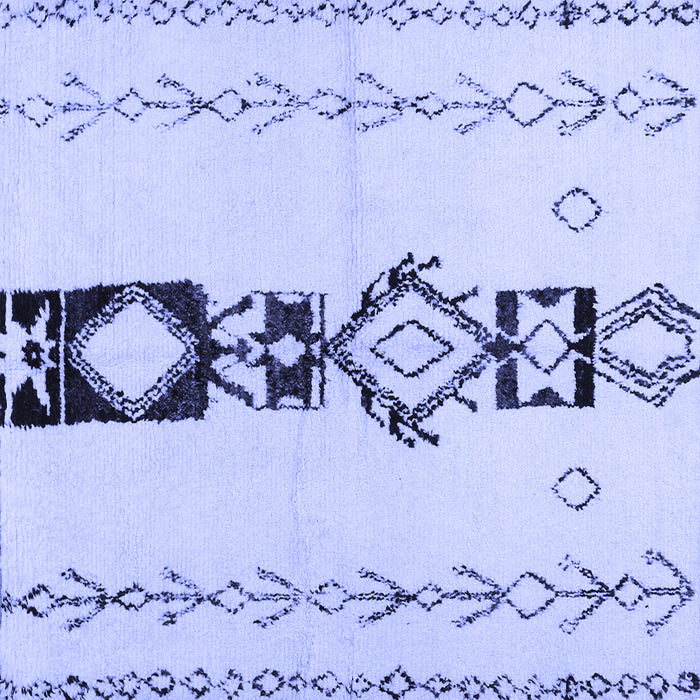 Square Solid Blue Modern Rug, con1712blu