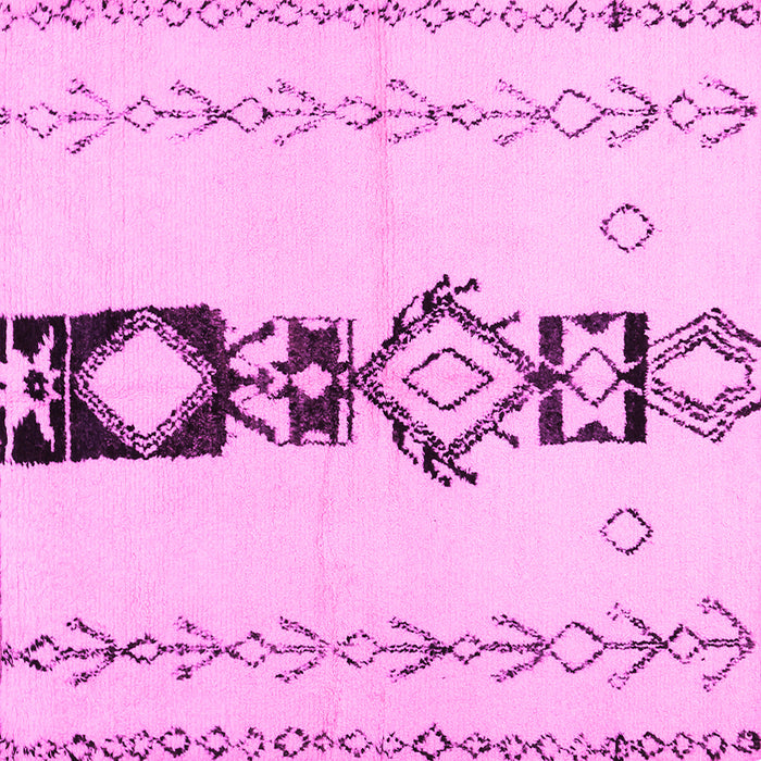 Square Machine Washable Solid Pink Modern Rug, wshcon1712pnk