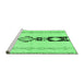 Sideview of Machine Washable Solid Emerald Green Modern Area Rugs, wshcon1712emgrn