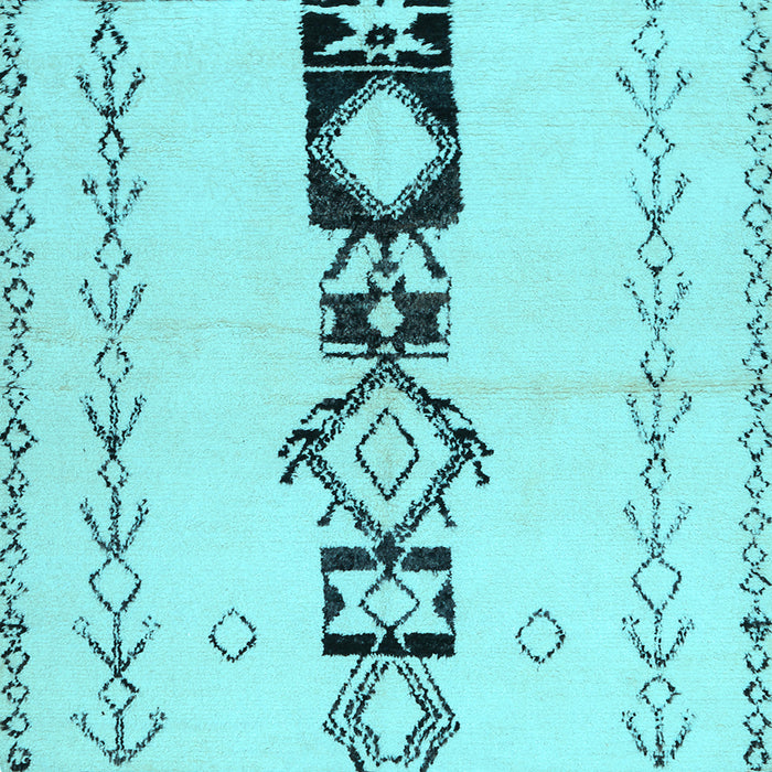 Square Machine Washable Solid Light Blue Modern Rug, wshcon1712lblu