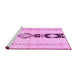 Sideview of Machine Washable Solid Pink Modern Rug, wshcon1712pnk