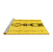 Sideview of Machine Washable Solid Yellow Modern Rug, wshcon1712yw