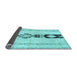 Sideview of Solid Light Blue Modern Rug, con1712lblu