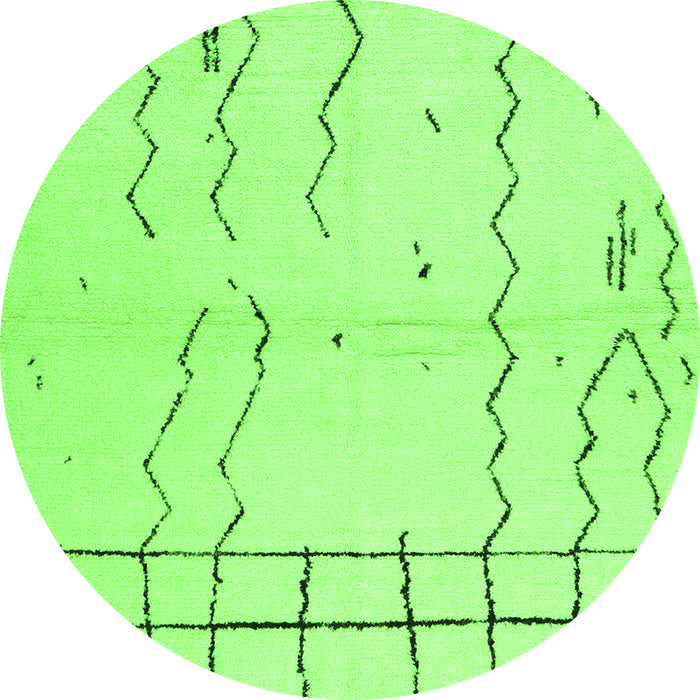 Machine Washable Solid Green Modern Area Rugs, wshcon1713grn