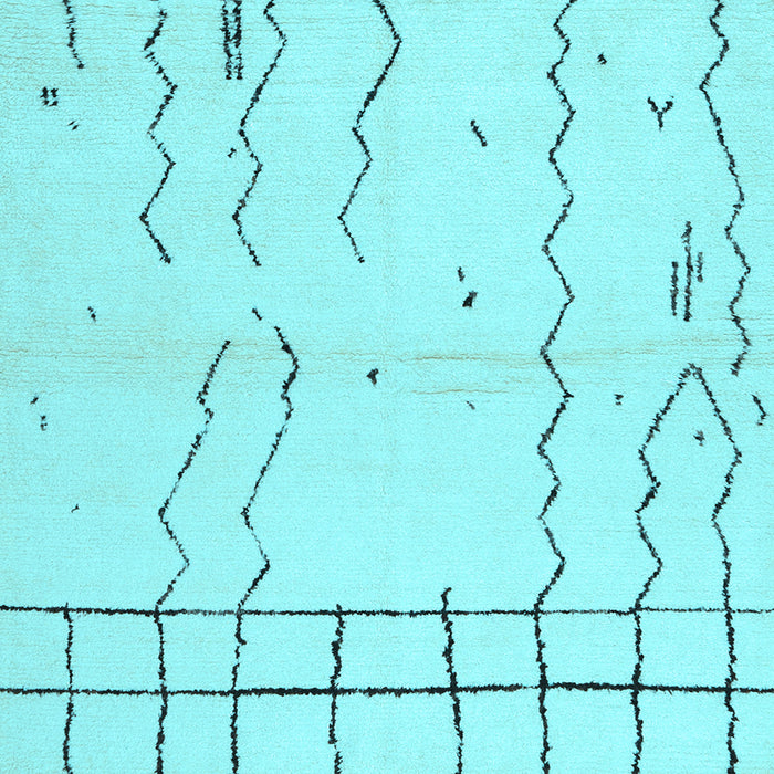 Square Machine Washable Solid Light Blue Modern Rug, wshcon1713lblu