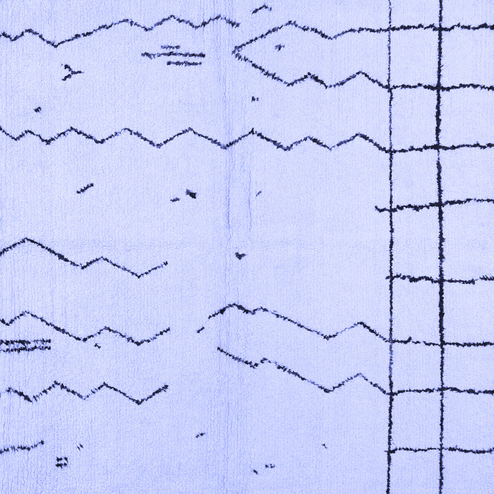 Square Machine Washable Solid Blue Modern Rug, wshcon1713blu