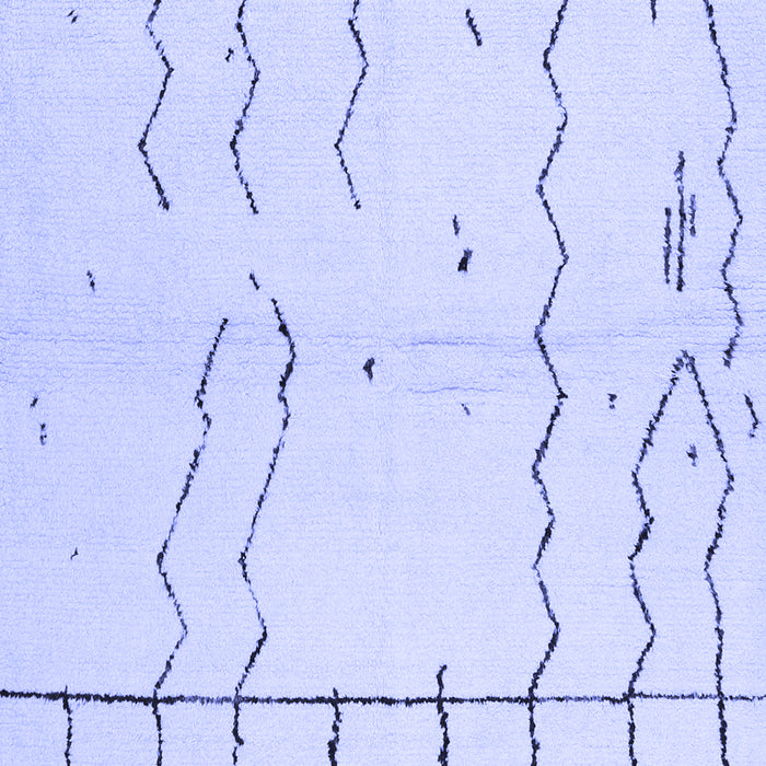 Machine Washable Solid Blue Modern Rug, wshcon1713blu