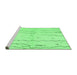 Sideview of Machine Washable Solid Emerald Green Modern Area Rugs, wshcon1713emgrn