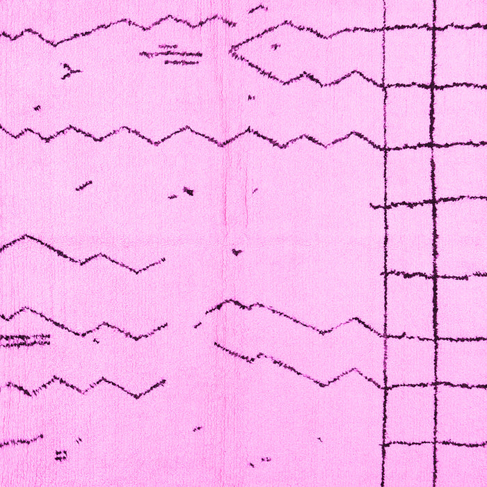 Square Solid Pink Modern Rug, con1713pnk