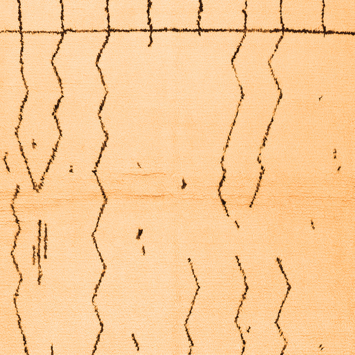 Solid Orange Modern Rug, con1713org