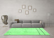 Machine Washable Solid Emerald Green Modern Area Rugs in a Living Room,, wshcon1713emgrn