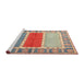 Serging Thickness of Machine Washable Contemporary Cherry Red Rug, wshcon1714