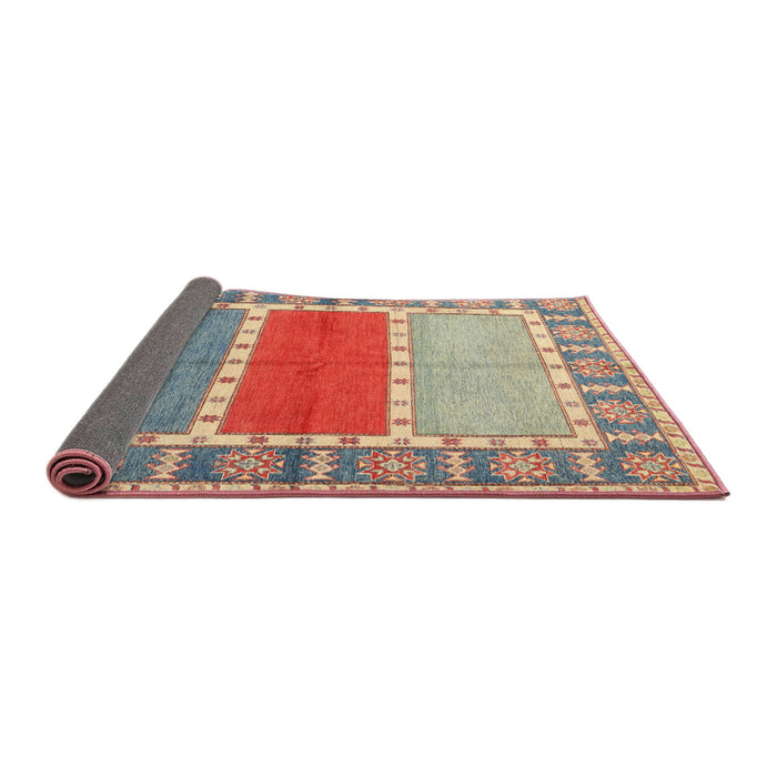 Thickness of Contemporary Cherry Red Southwestern Rug, con1714