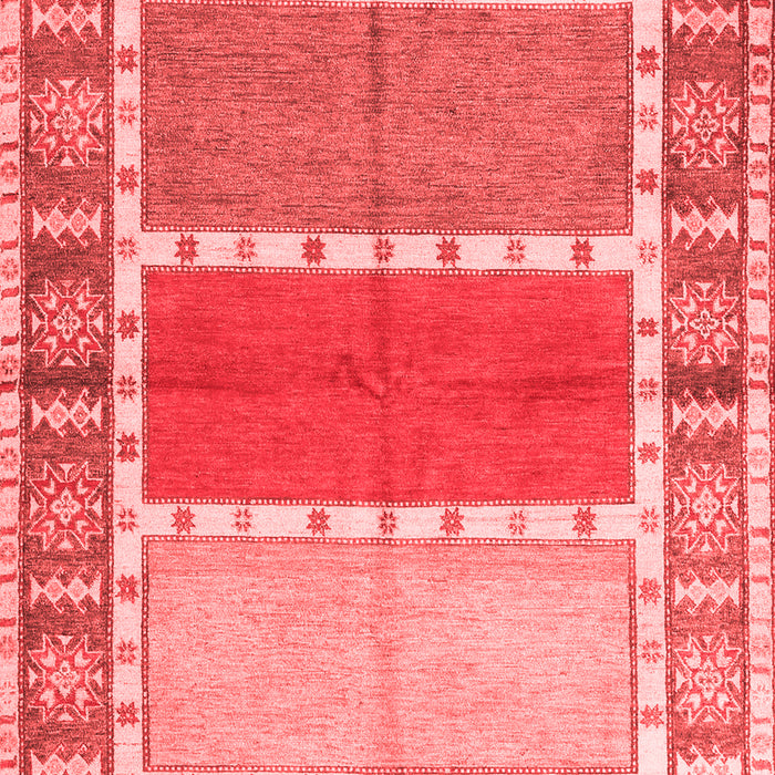 Machine Washable Southwestern Red Country Rug, wshcon1714red