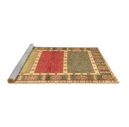 Sideview of Machine Washable Southwestern Brown Country Rug, wshcon1714brn