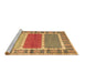 Sideview of Machine Washable Southwestern Brown Country Rug, wshcon1714brn