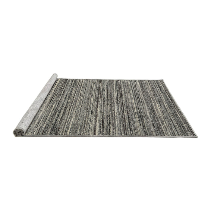 Serging Thickness of Machine Washable Contemporary Dark Gray Rug, wshcon1715