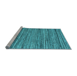 Sideview of Machine Washable Abstract Light Blue Contemporary Rug, wshcon1715lblu