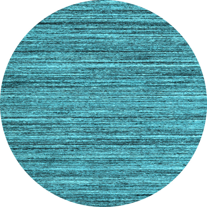 Round Abstract Light Blue Contemporary Rug, con1715lblu