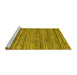 Sideview of Machine Washable Abstract Yellow Contemporary Rug, wshcon1715yw