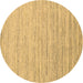 Round Abstract Brown Contemporary Rug, con1716brn