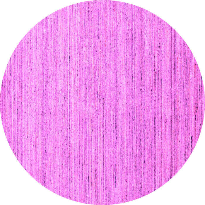 Round Abstract Pink Contemporary Rug, con1716pnk