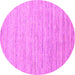 Round Abstract Pink Contemporary Rug, con1716pnk