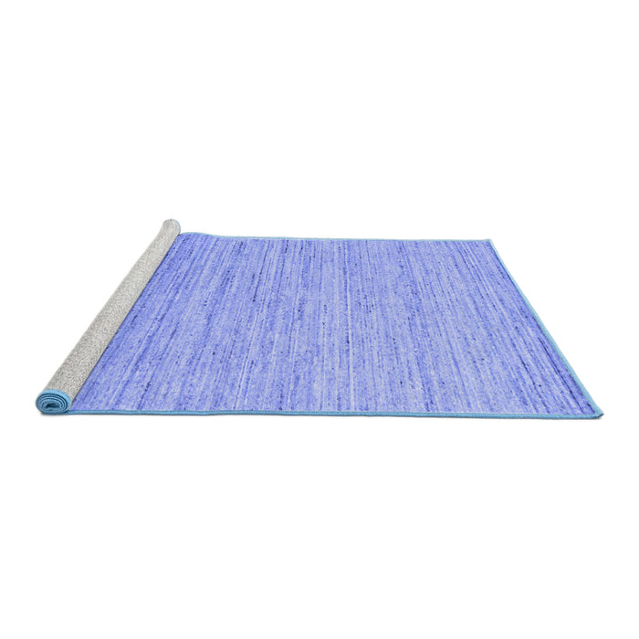 Sideview of Machine Washable Abstract Blue Contemporary Rug, wshcon1716blu