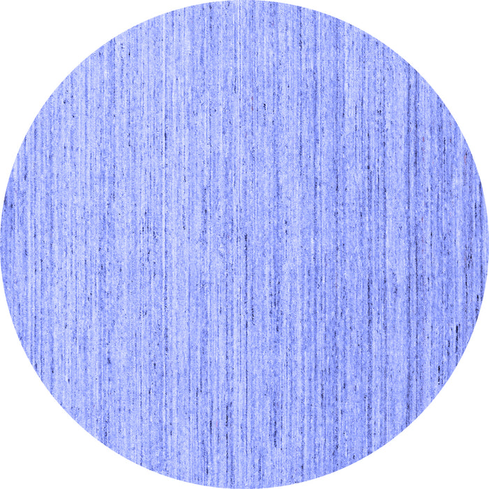Round Abstract Blue Contemporary Rug, con1716blu
