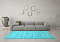 Machine Washable Abstract Light Blue Contemporary Rug, wshcon1716lblu