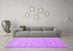 Machine Washable Abstract Purple Contemporary Area Rugs in a Living Room, wshcon1716pur