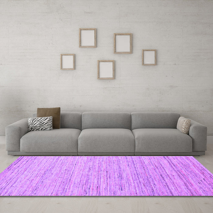 Machine Washable Abstract Purple Contemporary Area Rugs in a Living Room, wshcon1716pur