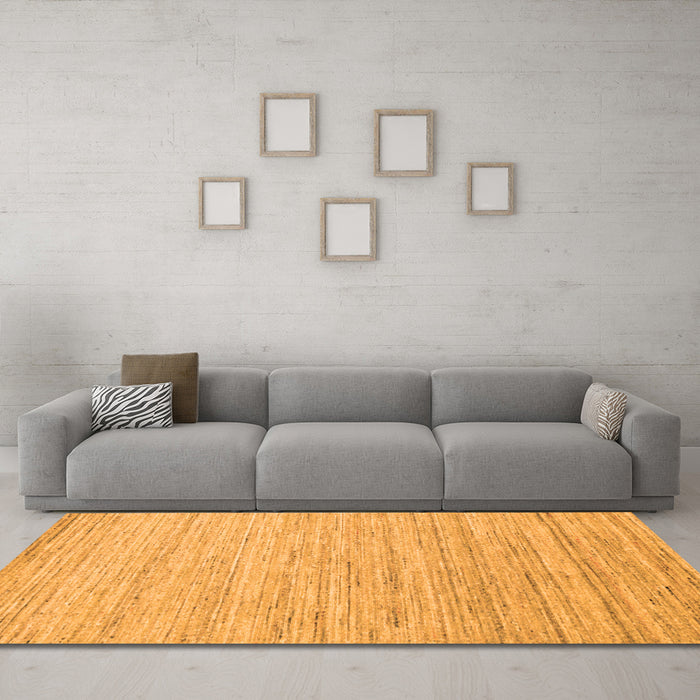 Machine Washable Abstract Orange Contemporary Area Rugs in a Living Room, wshcon1716org