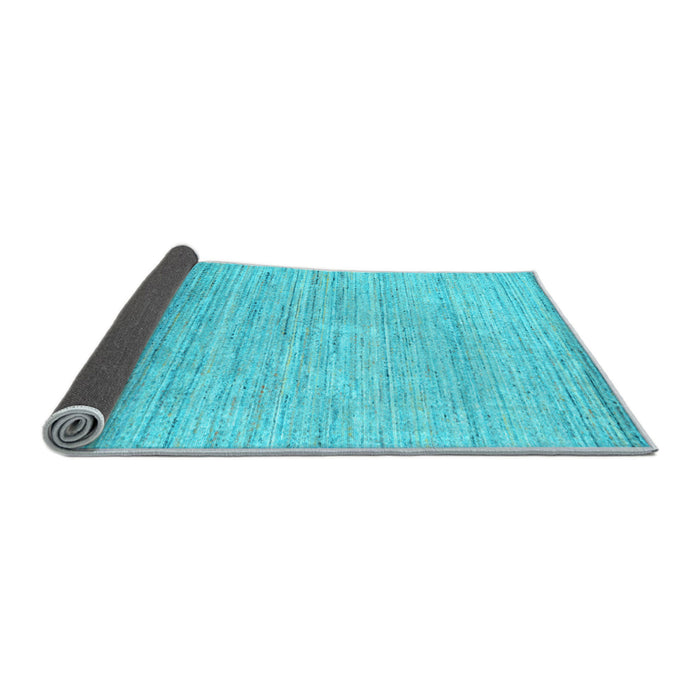 Sideview of Abstract Light Blue Contemporary Rug, con1716lblu