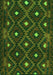 Serging Thickness of Machine Washable Oriental Green Traditional Area Rugs, wshcon1717grn