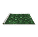 Sideview of Machine Washable Oriental Emerald Green Traditional Area Rugs, wshcon1717emgrn