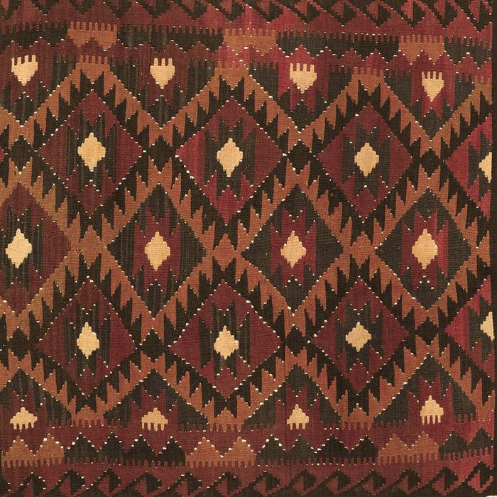 Square Oriental Brown Traditional Rug, con1717brn