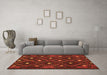 Machine Washable Oriental Orange Traditional Area Rugs in a Living Room, wshcon1717org