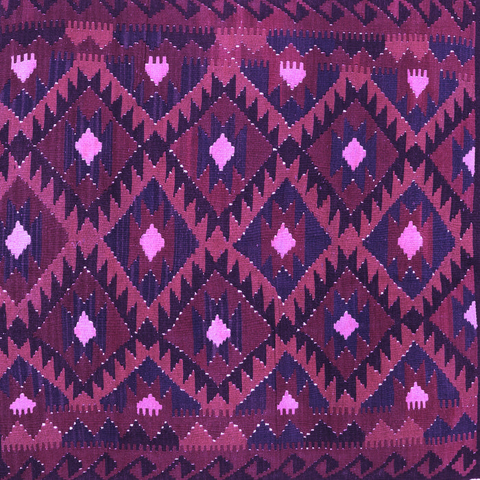 Square Machine Washable Oriental Purple Traditional Area Rugs, wshcon1717pur