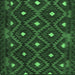 Square Machine Washable Oriental Emerald Green Traditional Area Rugs, wshcon1717emgrn