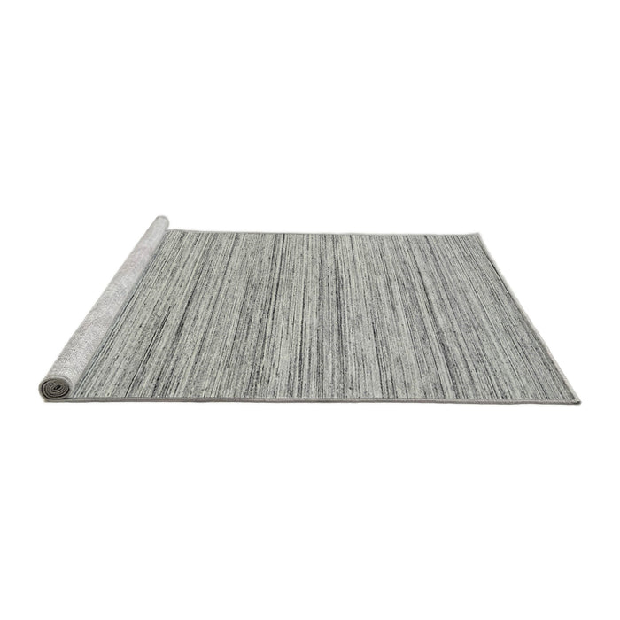 Serging Thickness of Machine Washable Contemporary Pale Silver Gray Rug, wshcon1718