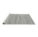 Serging Thickness of Machine Washable Contemporary Pale Silver Gray Rug, wshcon1718